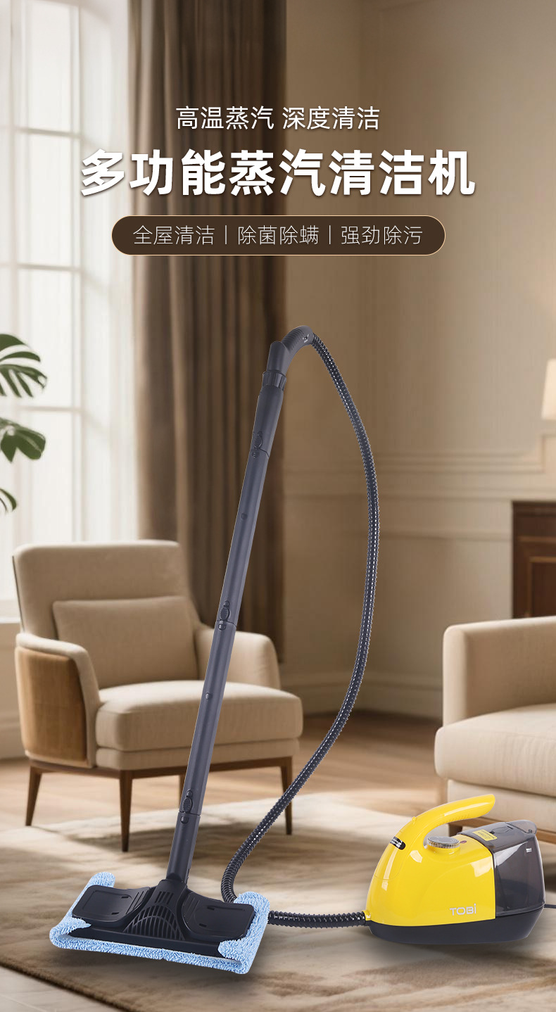 多功能家用高温清洁机玻璃沙发清洁刷蒸汽清洁刷去尘擦拖地机详情1