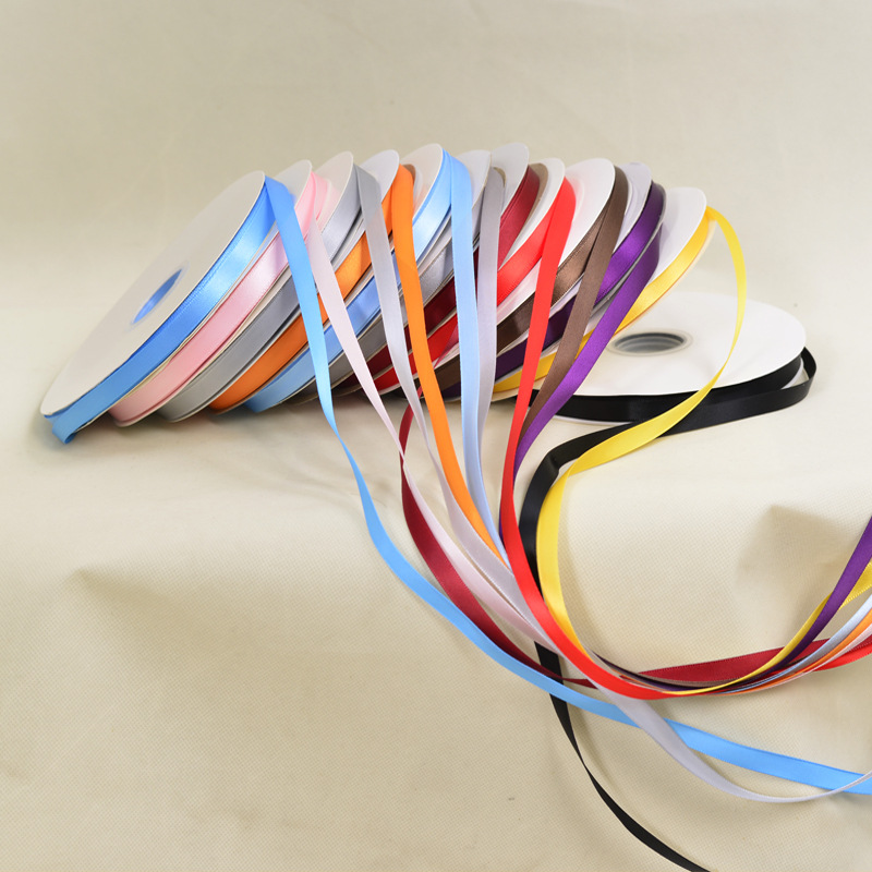 芭蕾风纯色涤纶丝带1cm鲜花蛋糕烘培包装手工DIY装饰服装配饰围巾丝巾防晒衣绶带详情5