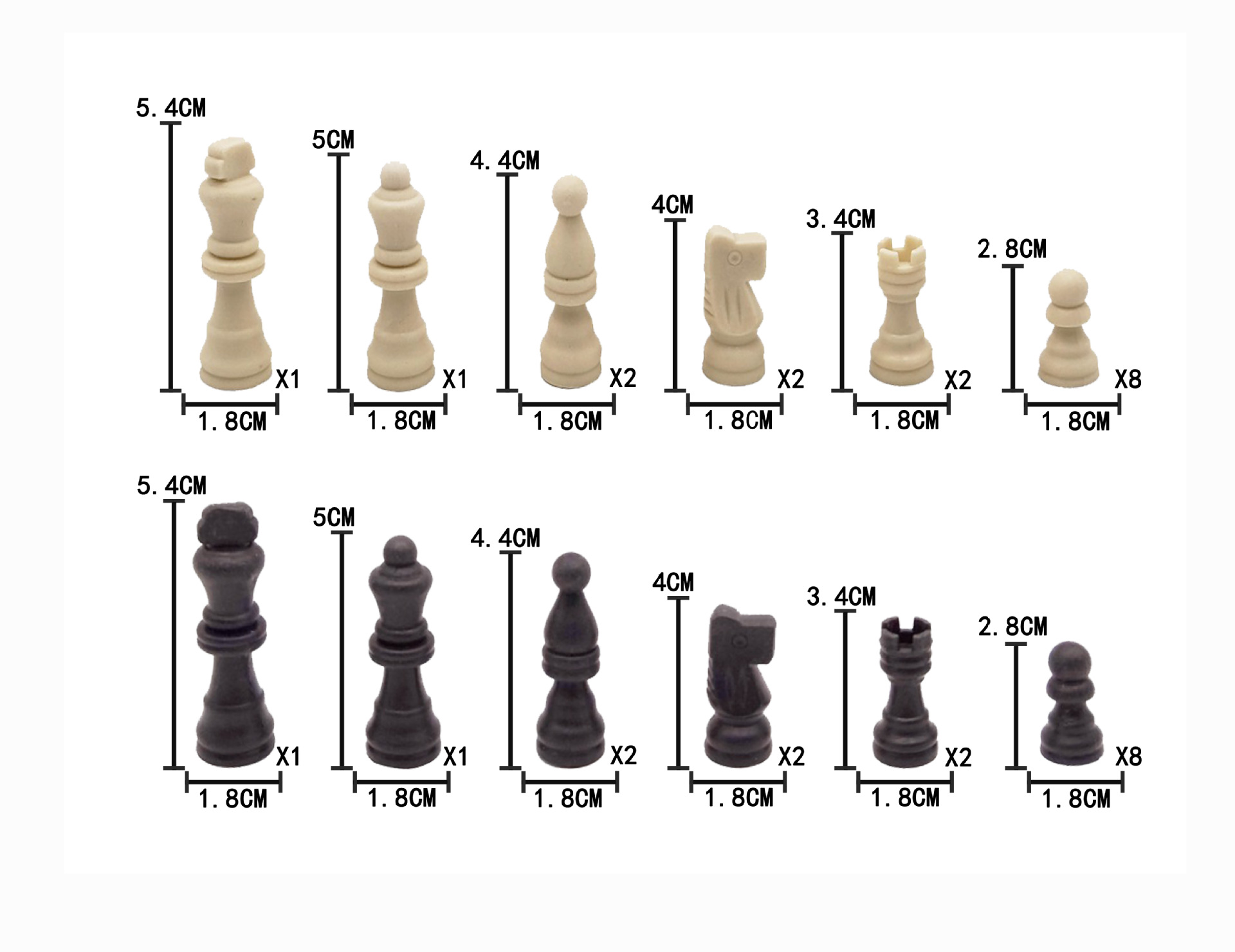 厂家直销象棋国际象棋套装棋子棋盘木盒标准比赛可折叠棋盘29公分详情11