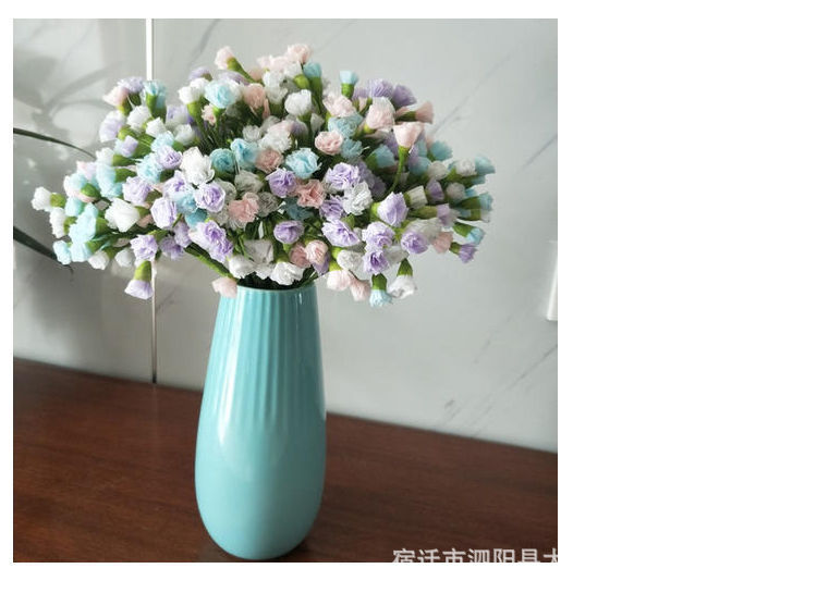 手工diy包邮纸包花艺细扎丝100根永生花纸花材料满天星叶脉绿铁丝详情7