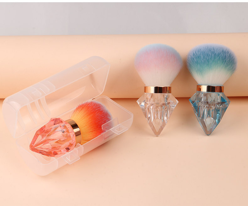 Wholesale of new single diamond makeup brush, mushroom head multi-color dispersion paint, nail dust brush and beauty tools pic 13