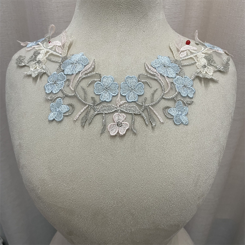多色刺绣蕾丝贴花diy现货批发服装辅料蕾丝补丁布贴详情9