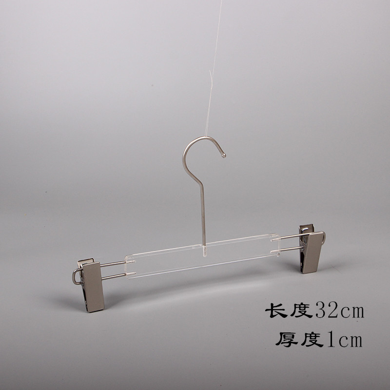 透明衣架服装店水晶男装高档衣服挂新款烟灰衣撑展示架水晶裤架详情15