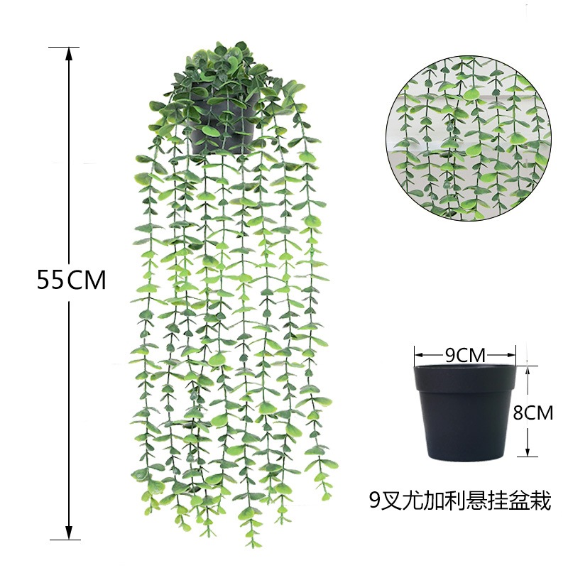 仿真植物绿植装饰壁挂圣诞树树裙亚马逊松针跨境仿真绿植壁挂盆栽详情1