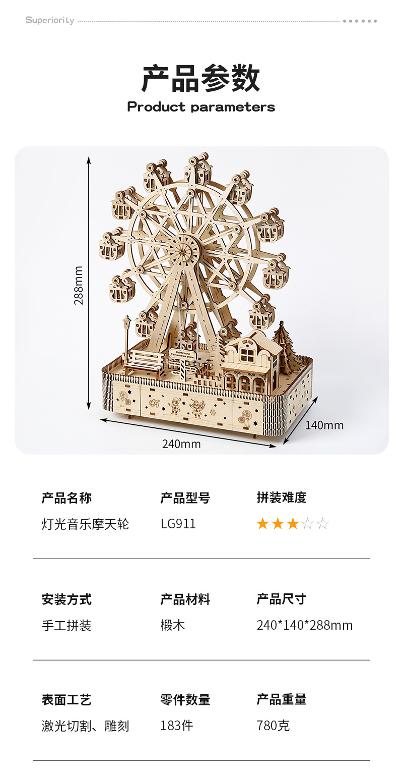 盛烨水晶弹枪木质摩天轮模型水弹枪M416硅胶面具蜘蛛配件硅胶详情4