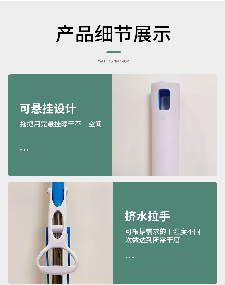 对折式海绵拖把懒人吸水地拖胶棉家用拖布免手洗墩布高效脱水01566-6803详情9