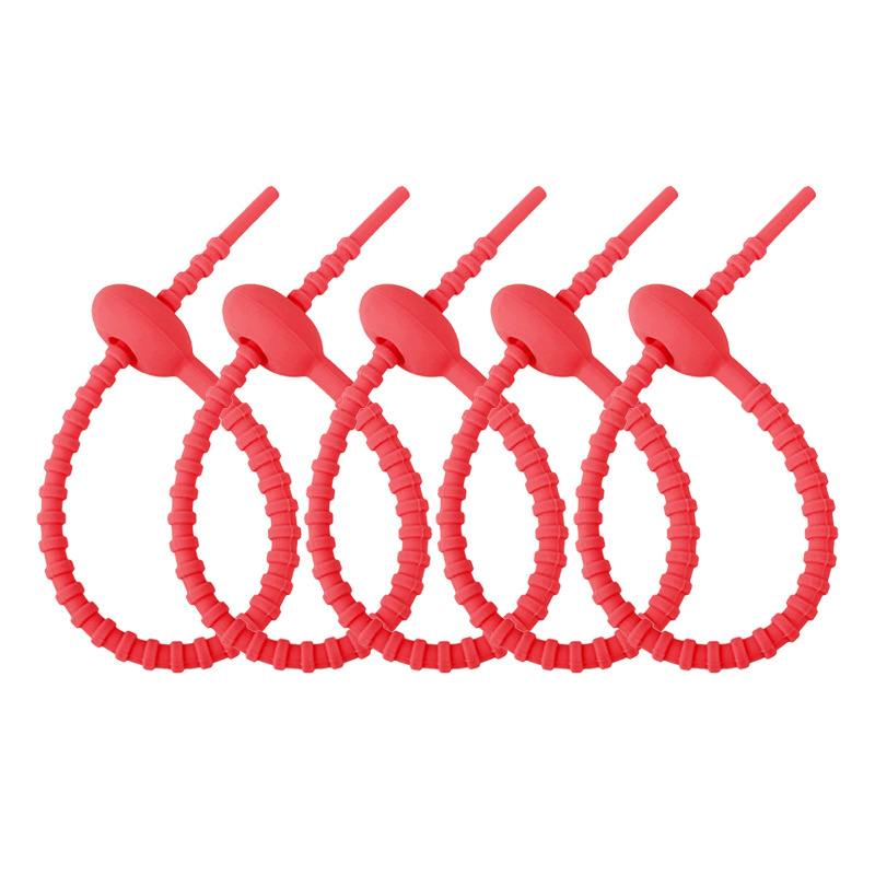 Colorful silicone rubber rope, multi-purpose cable tie, anti-slip and durable, binding material, binding wire, fixed binding wire pic 27