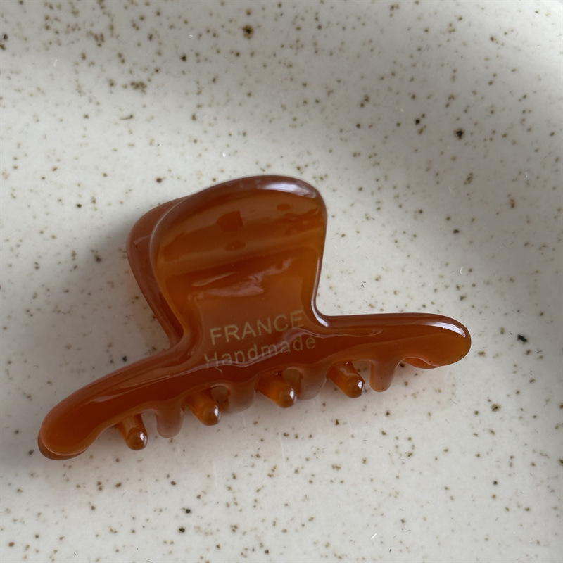 法式金标小号醋酸精致抓夹可爱减龄半扎发发夹少女感发夹发饰新款详情11