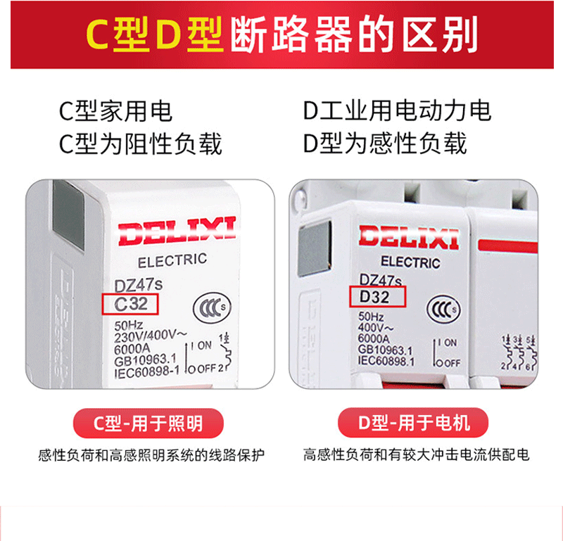 1p2p3p4p微断电闸空开C型dz47s空气开关家用小型断路器16A20A32A详情16