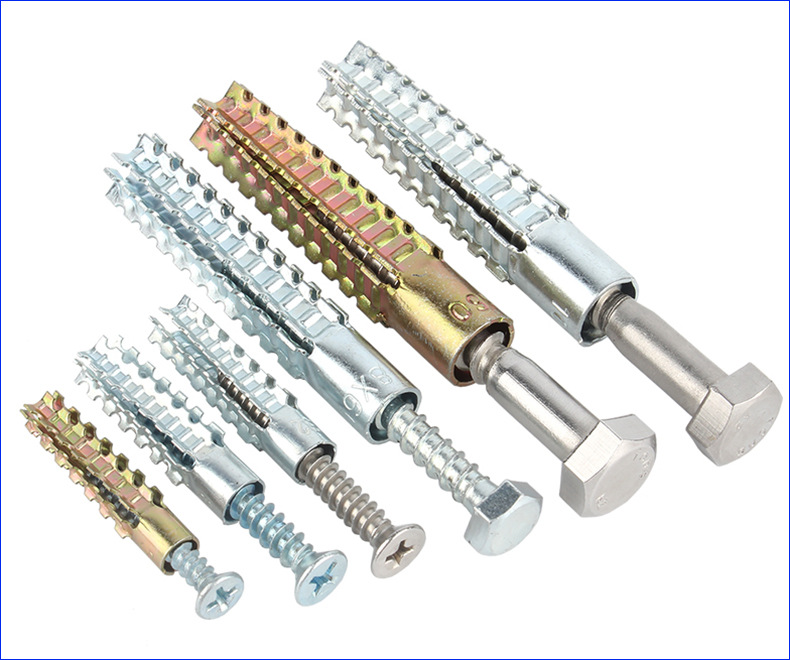 锯齿铁膨胀螺丝一体钉批发空心砖墙专用防松金属膨胀螺钉套装M6M8详情30