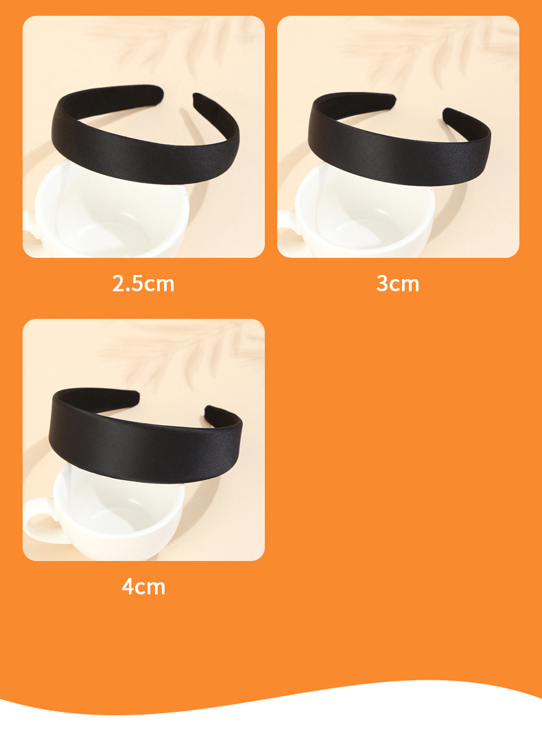 Black tinted DIY hair band accessories in stock, solid color handcrafted anti-slip hair band, all-inclusive hair accessory material for children and girls pic 8