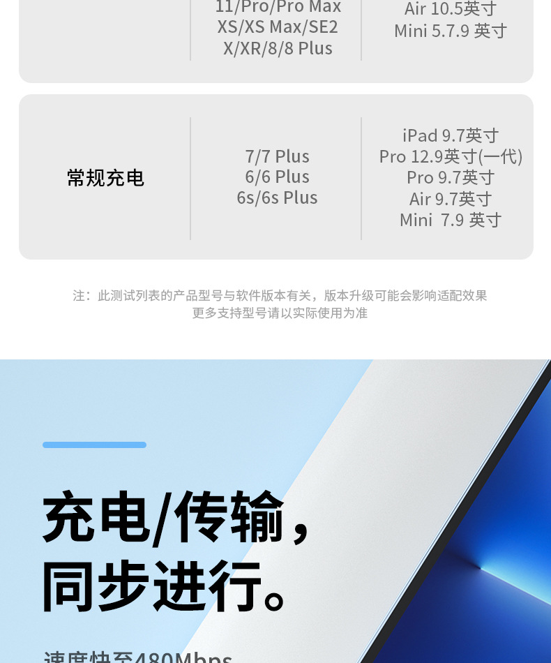 适用苹果数据线iPhone8/11/12/快充手机充电线13/xs/6闪充大电流详情17
