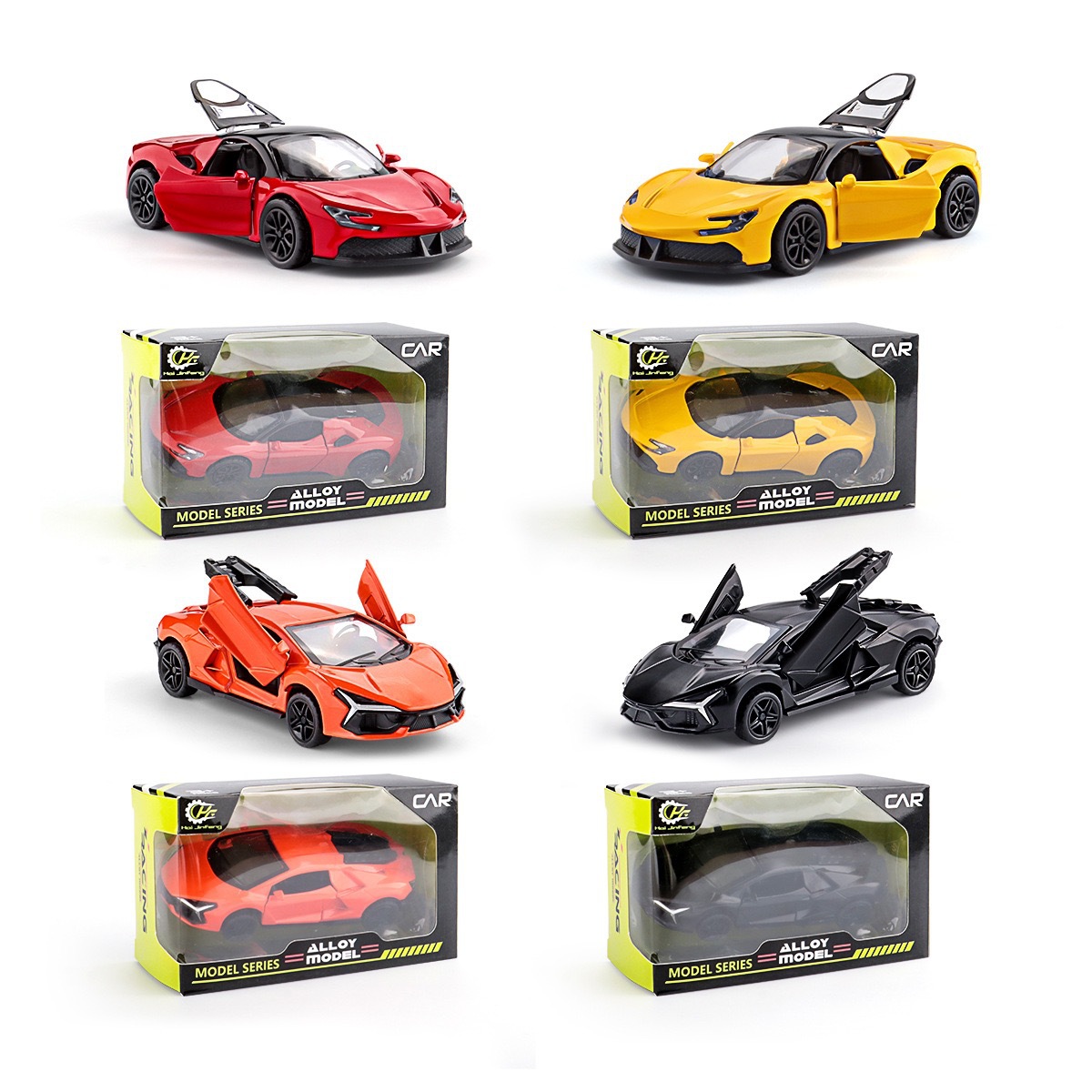 Alloy toy car 1:43 model metal simulation car, boy gift sports car ornament, door-opening toy car pic 6