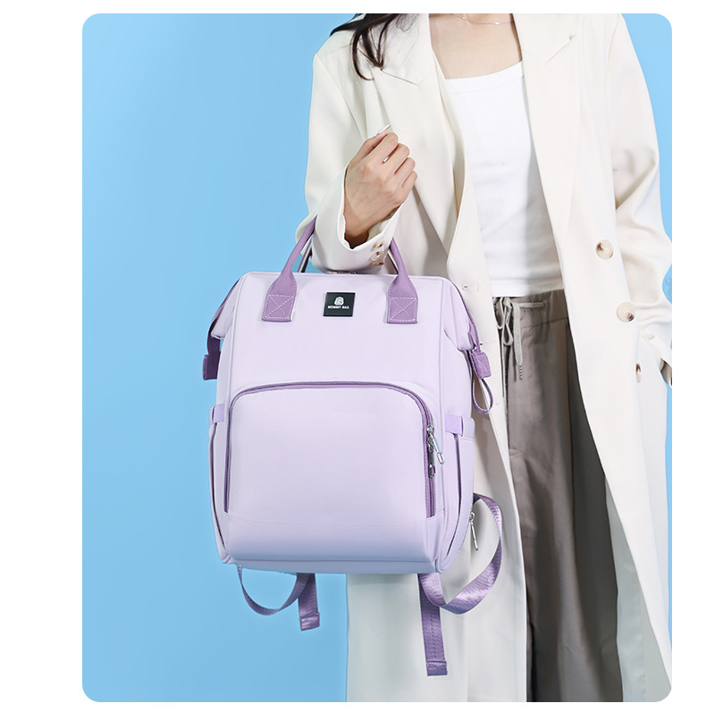 新款妈咪包多功能轻便百搭双肩包带娃外出大容量母婴包孕妈待产包详情28