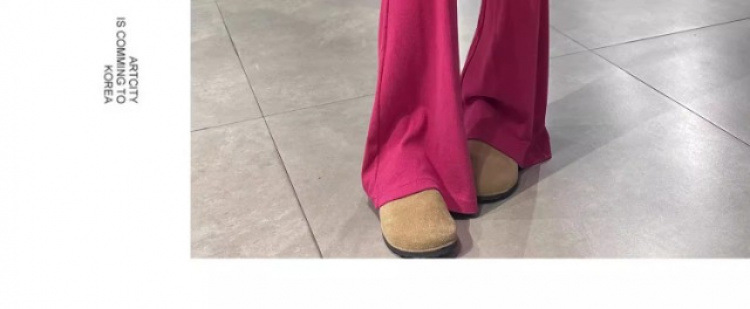 灰色翻腰微喇叭裤女夏季薄款垂感裸感云朵裤小个子显瘦休闲运动裤详情22