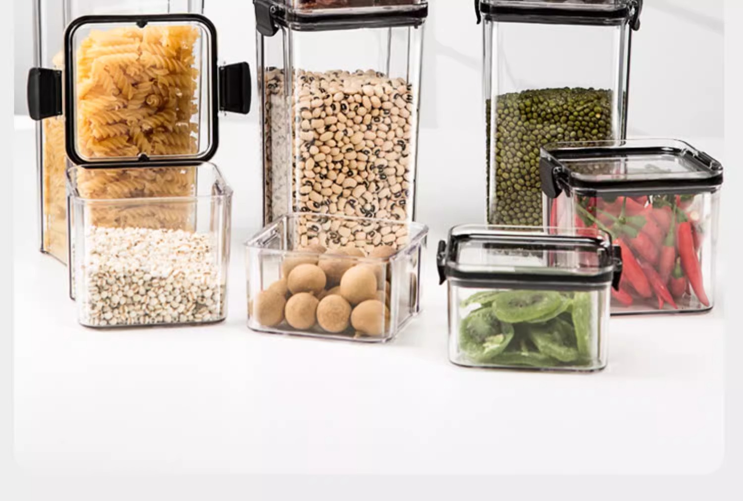 密封罐五谷杂粮厨房收纳食品级干货透明塑料罐盒子零食茶叶储物罐详情12