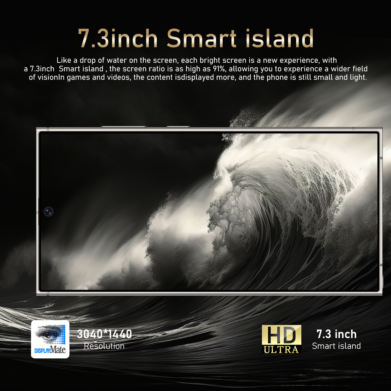 TK爆款S24 Ultra真4G 6+64GB跨境手机全球版直角屏7.3寸智能手机详情5