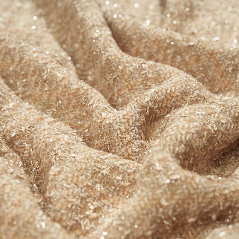 Mokas wool blend fragrant fabric, thick woven fabric, brown coat, fashion hat fabric for autumn and winter pic 7