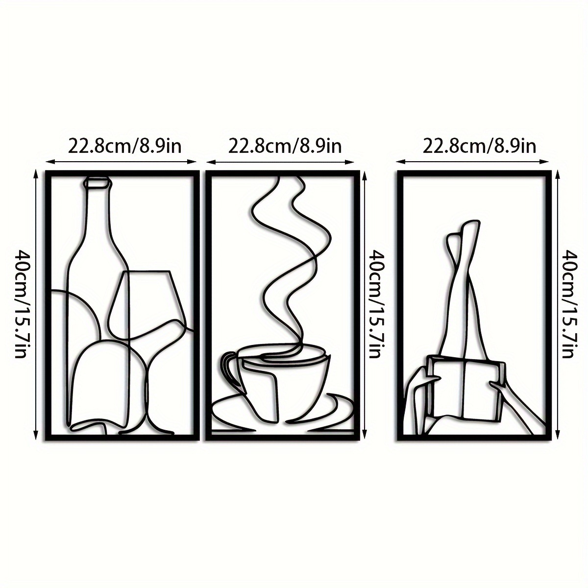 热销爆款金属墙面艺术装饰铁画创意室内墙壁挂饰铁艺现代简约剪影详情3