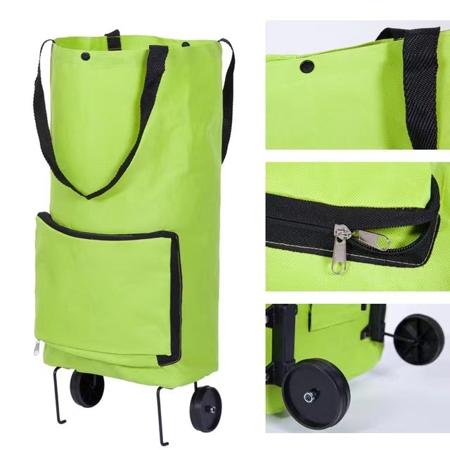 Wholesale towing bags, supermarket shopping carts, folding wheel bags, household hand-held portable towing carts, shopping bags pic 25