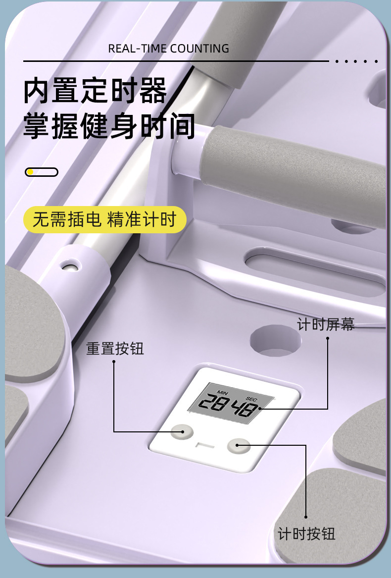 健腹板多功能健身平板健腹轮卷腹轮居家减肥运动自动回弹训练器材详情7