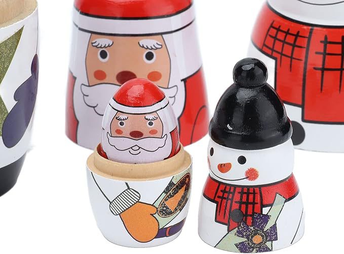 俄罗斯套娃五层圣诞雪人圣诞老人创意手绘礼品跨境热销装饰品套娃详情4
