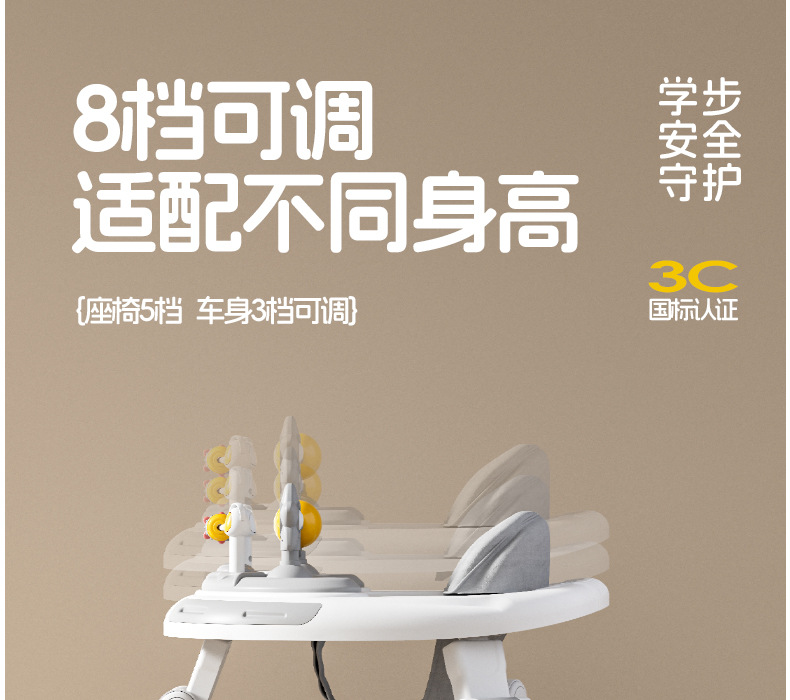 婴儿学步车6-18个月多功能婴幼儿宝宝儿童三合一学行车婴儿玩具车详情20