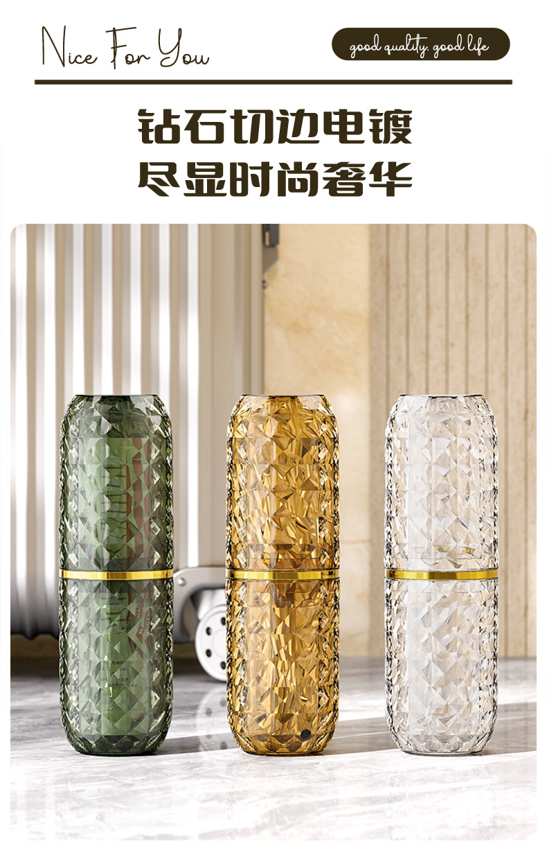 爱优汇新款家用漱口杯旅行装情侣双杯刷牙杯牙刷牙膏牙缸收纳套装详情7