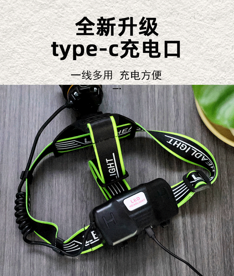 Multi-functional white laser headlamp, outdoor zoom, rechargeable, fishing lighting, head-mounted high-intensity long-range, household LED lamp pic 9