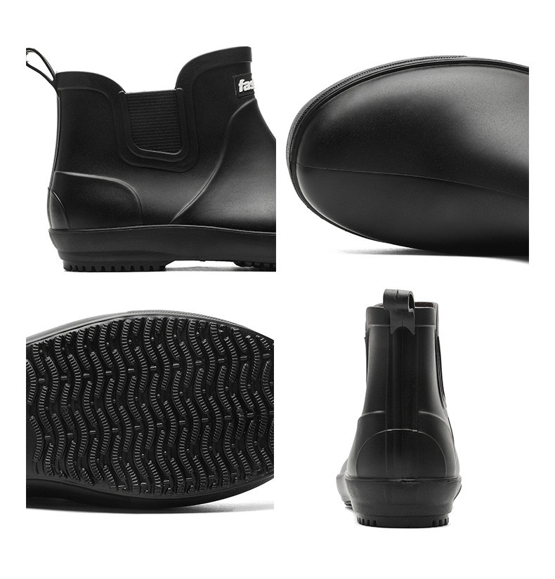 跨境雨鞋男士时尚雨靴防滑低筒新款切尔西成人户外钓鱼防水靴外贸详情3