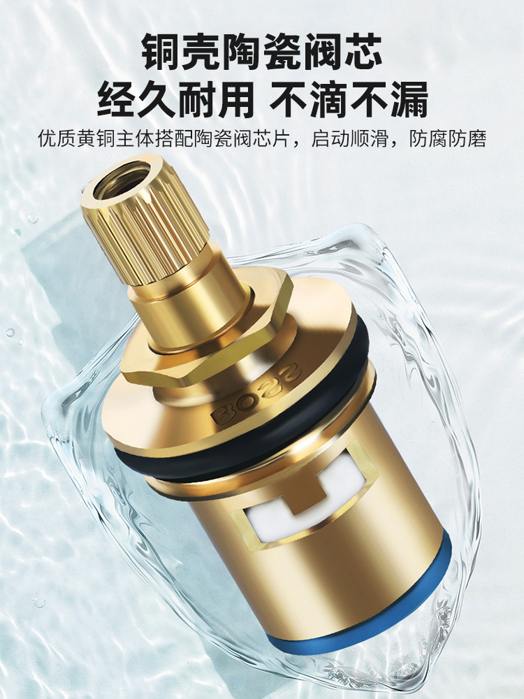 老铜匠角阀纯铜热水器马桶全铜三角阀冷热家用阀门开关角阀大流量详情9