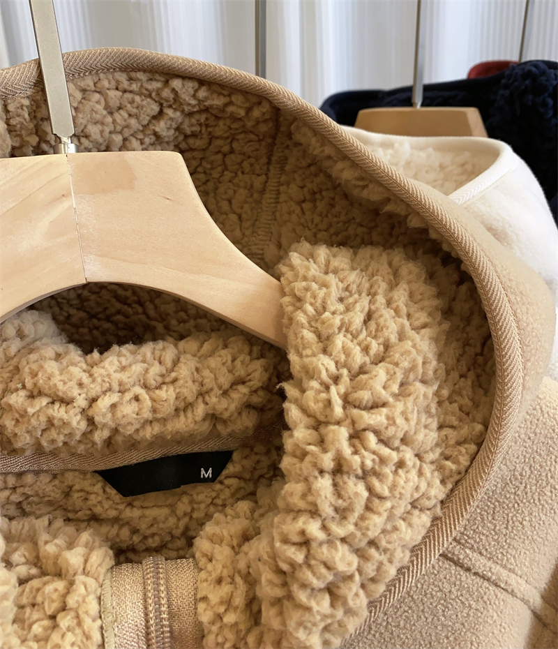 黑科技发热双面摇粒绒拉链连帽加厚情侣外套卫衣女详情16