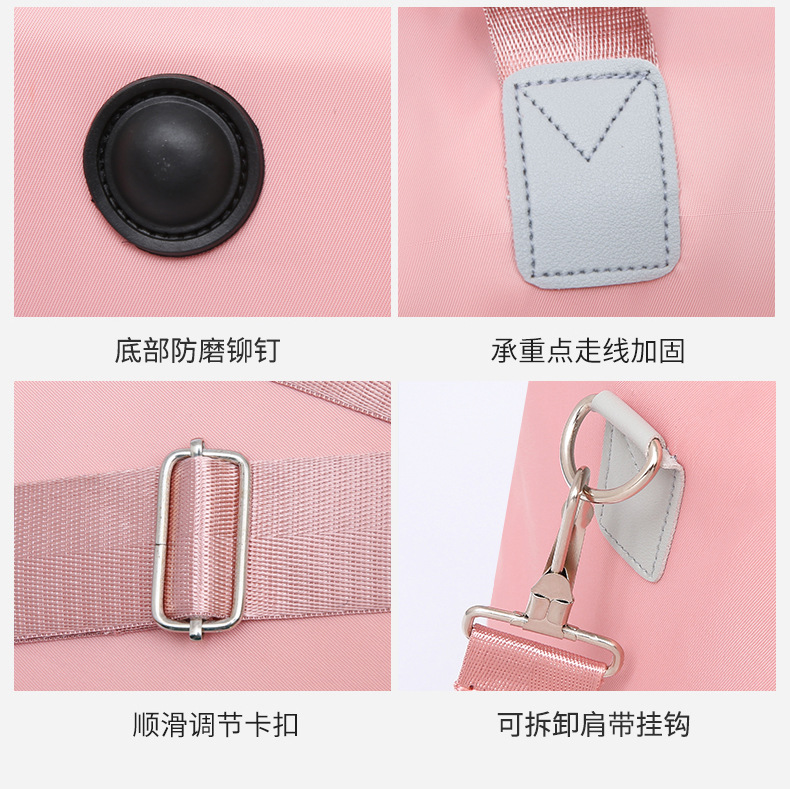 Wholesale of new dry-wet separation crossbody fitness bags, large-capacity yoga bags, sports hand-held short-distance travel storage bags pic 14