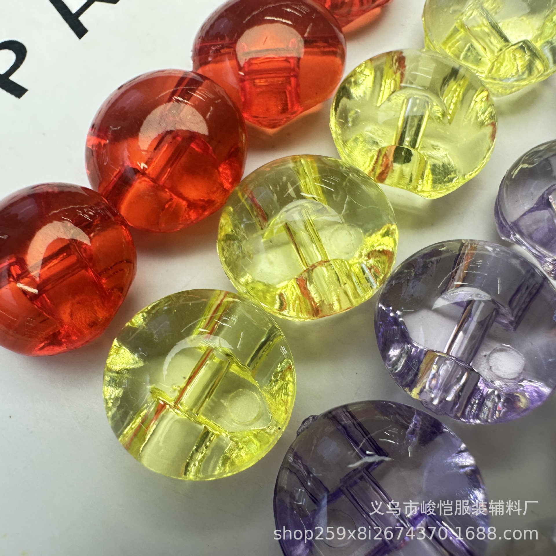 厂商批发12.4MM彩色亚克力水晶钻扣 可混色 零售价长期现货详情6