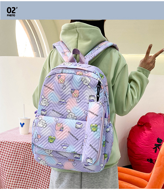 A large-capacity, lightweight backpack for girls in Korean high school, versatile, and a fresh and simple backpack for primary and junior high school students pic 3