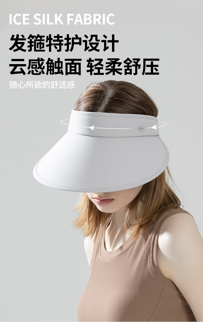 阔型发箍空顶帽情侣款防紫外线大檐防晒帽男女遮阳帽某蕉同款批发详情9