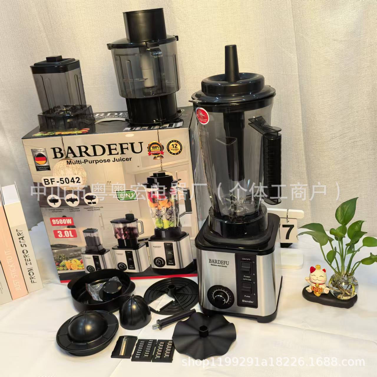 3L8in1blender cross-border North American and European stainless steel large-capacity metal blender, meat grinder, juicer pic 2