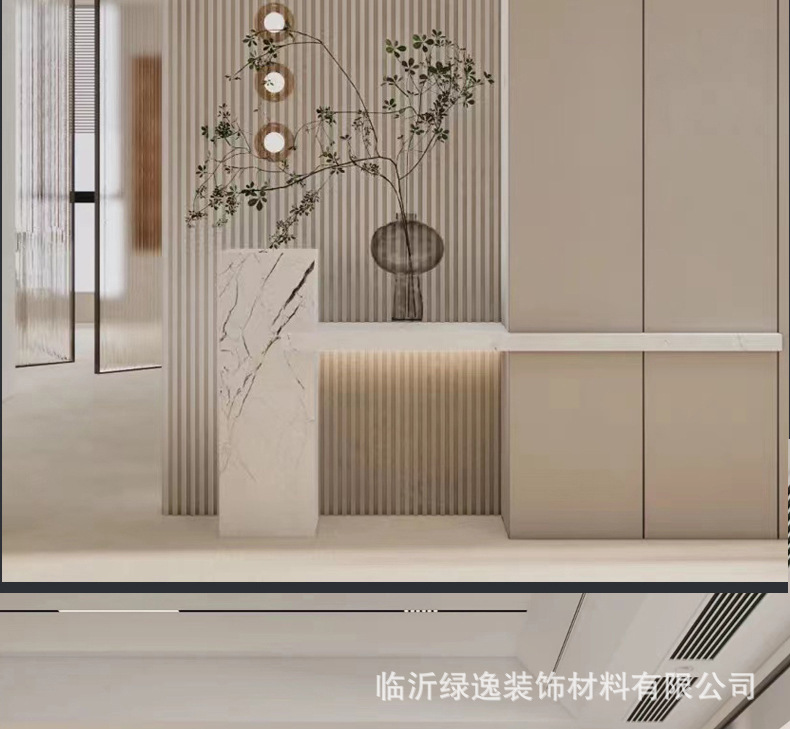 竹木纤维格栅板电视背景墙长城板凹凸护墙板室内扣板木格栅格珊板详情27