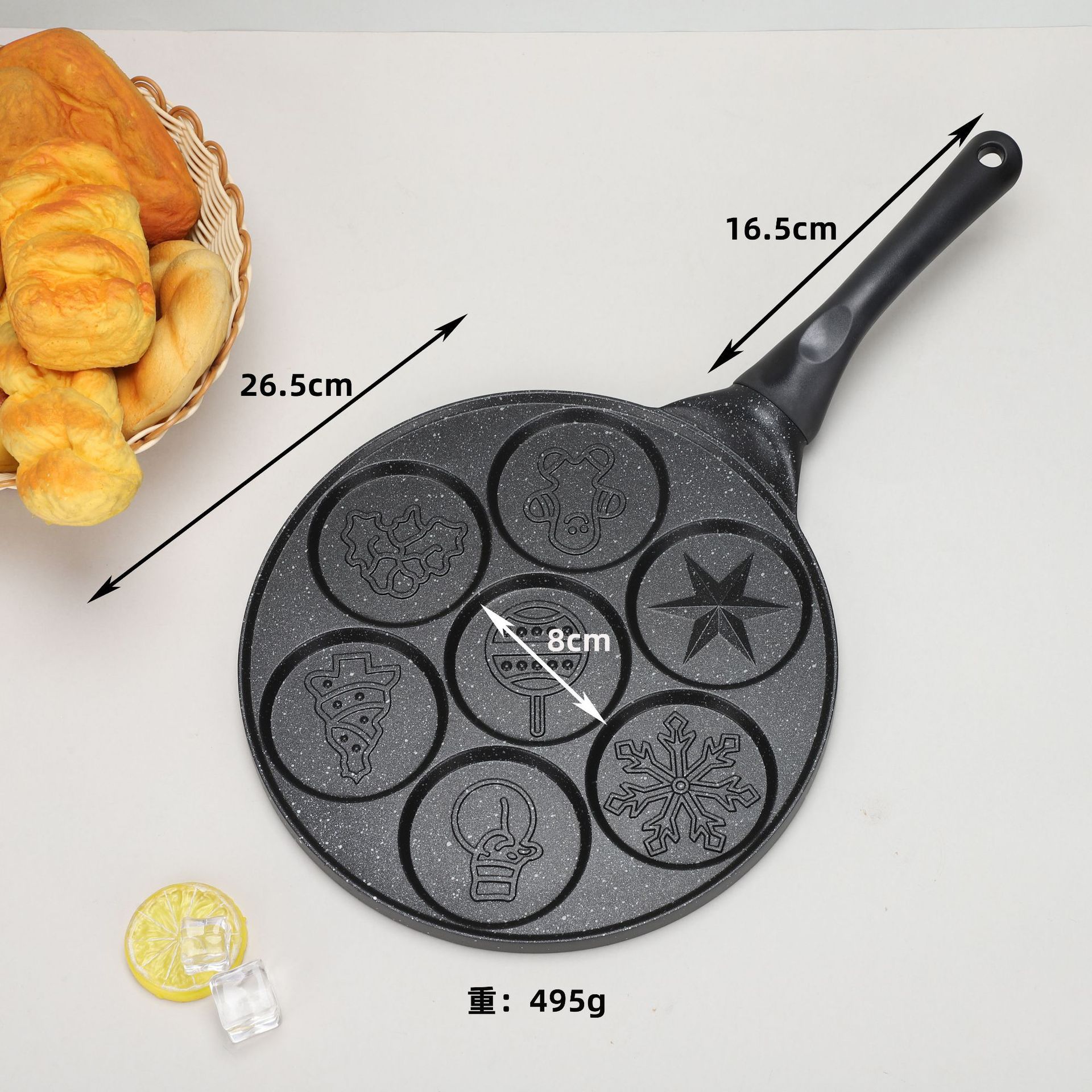 亚马逊新品圣诞系列不沾煎锅麦饭石烙饼煎蛋工具家用早餐平底锅批详情7