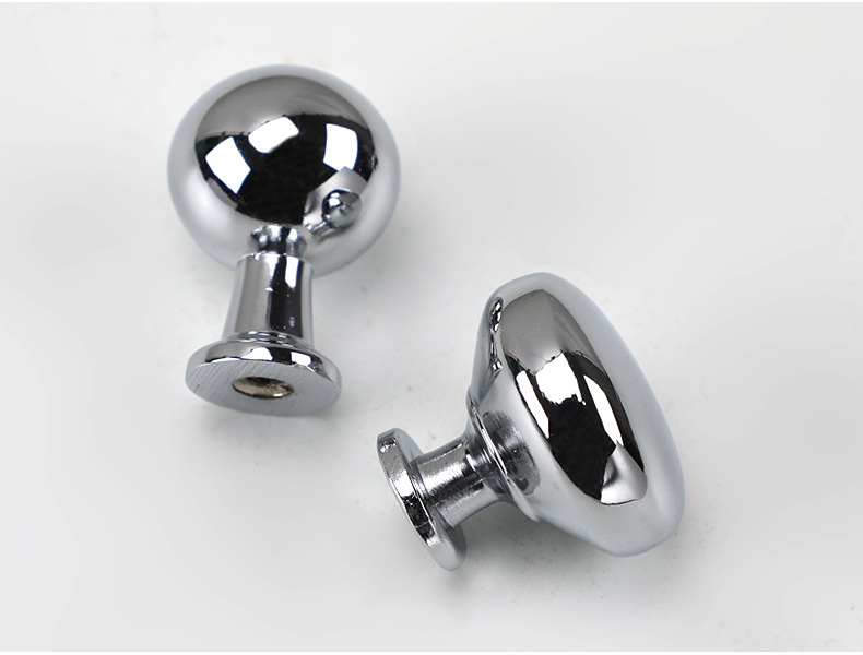 鸽子蛋椭圆抽屉单孔拉手北欧金色亮光黑色橱柜衣柜家具圆形小拉手详情28