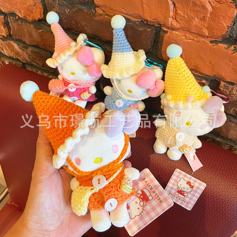 Genuine kt pendant, HelloKitty Sanrio plush toy, keychain, cute bag pendant gift pic 6