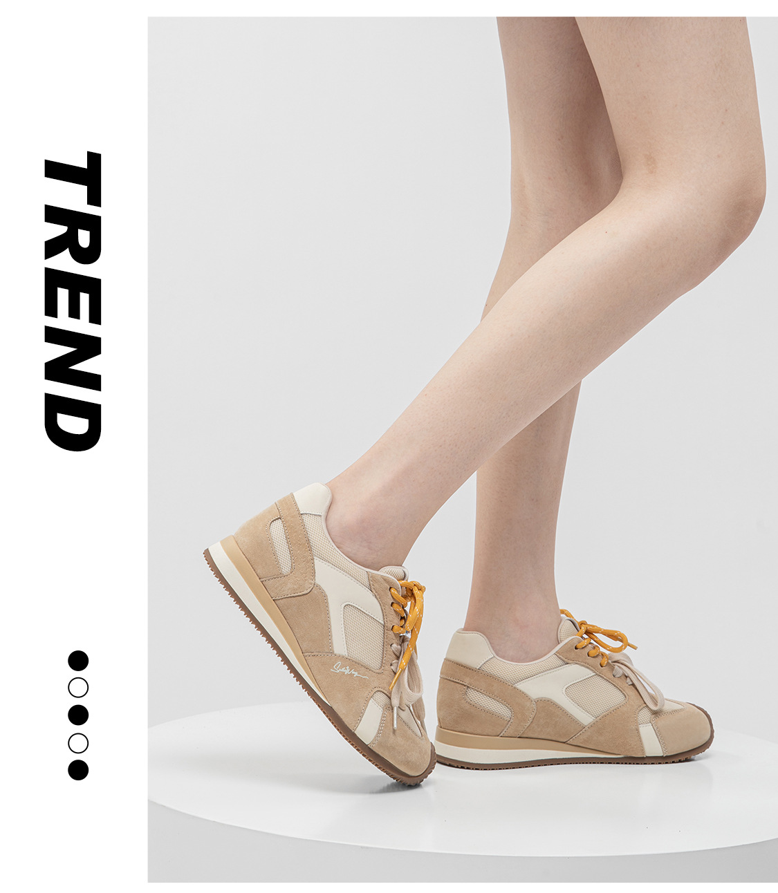 复古德训鞋女2025秋冬新款潮流透气鞋子内增高真皮百搭运动休闲鞋详情13