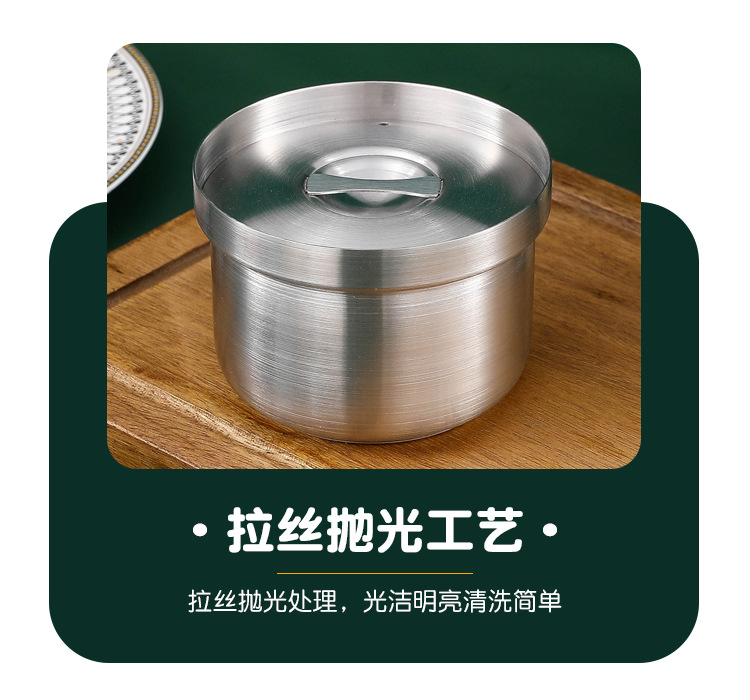 304 stainless steel steamed egg bowl, water steamer cup, thickened stainless steel single-layer bowl, steamed egg custard steamer cup, baby complementary food bowl pic 13