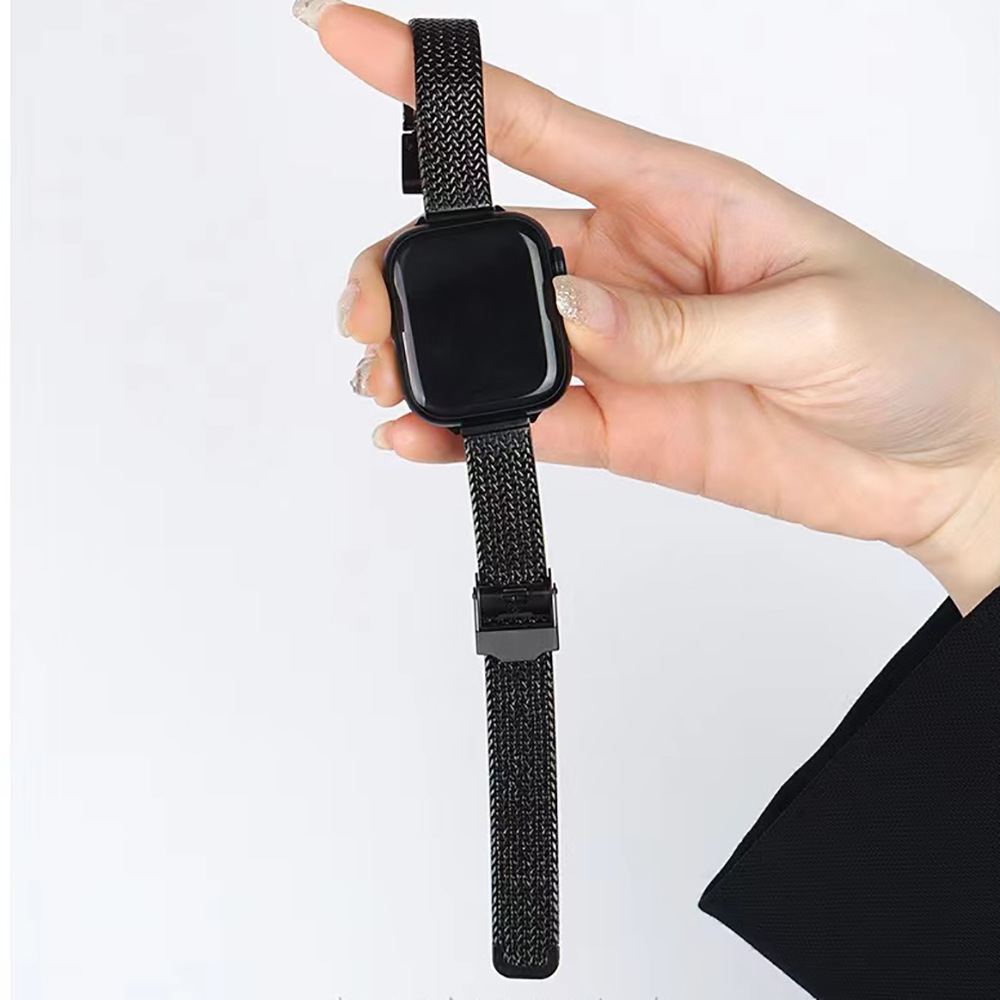 适用于苹果编织纹金属表带apple watch7/SE/6/5/4/321不锈钢麦穗详情7