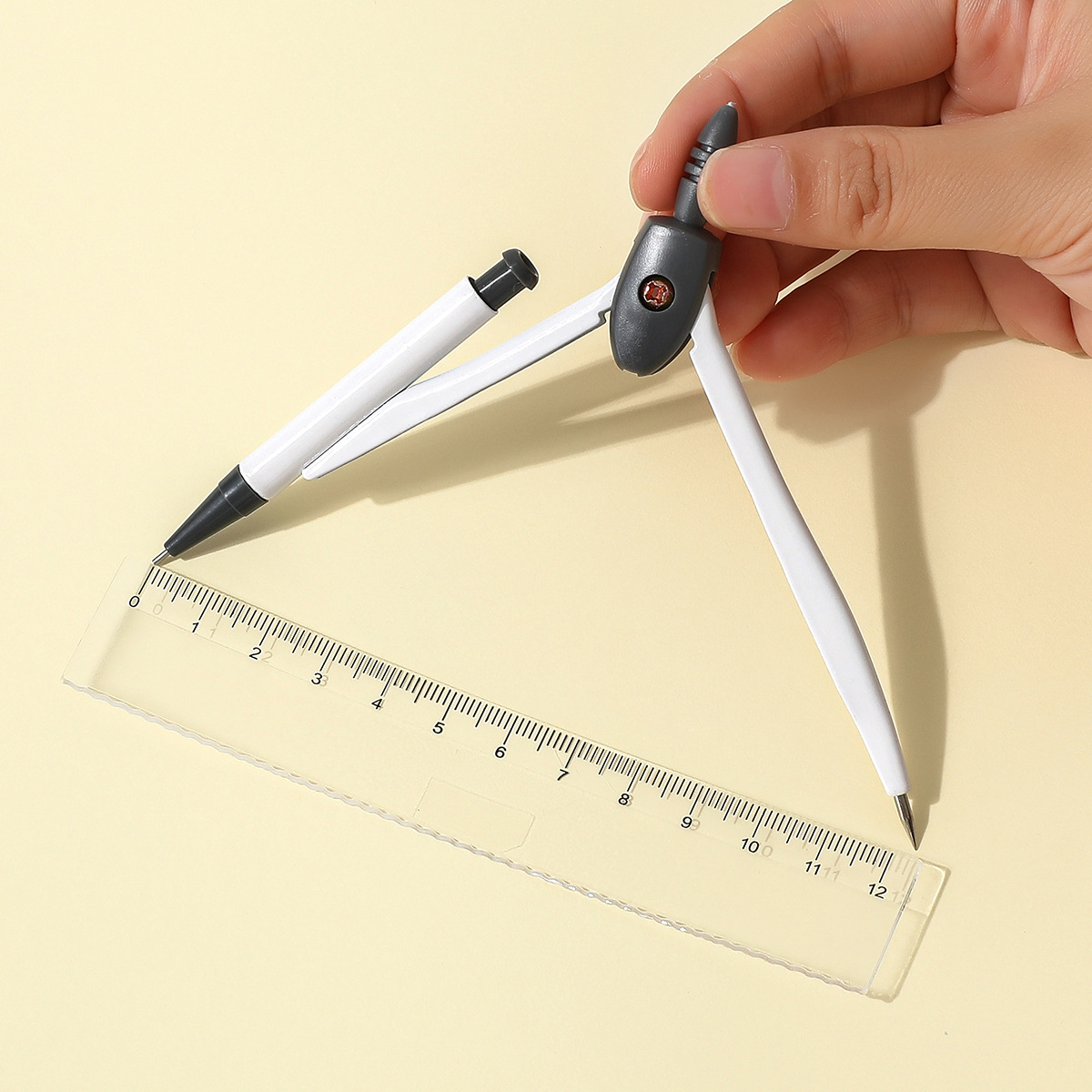 The student compass metal compass set is a standard drawing tool supply for the student stationery examination of drawing design pic 20
