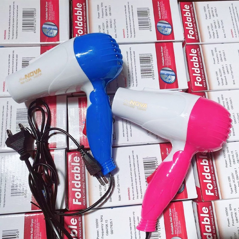 Cross-border mini hair dryer, household hair dryer, folding cold and hot constant temperature portable hair dryer for student dormitories, gift pic 2