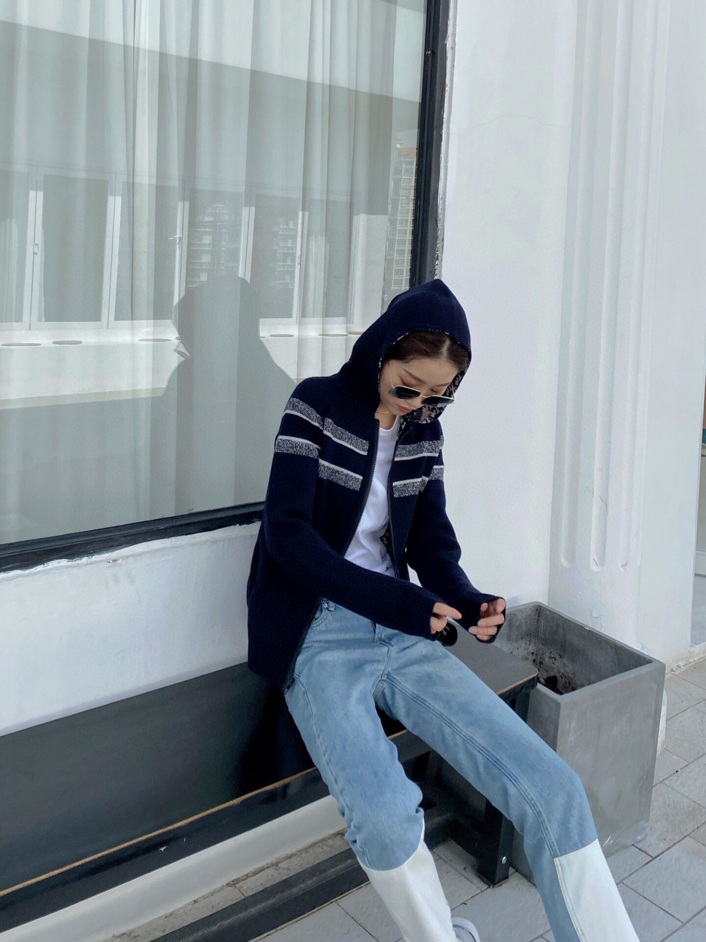 南油原单工厂私渠2024精品女装批发针织连帽拉链开衫外套男女通用详情5