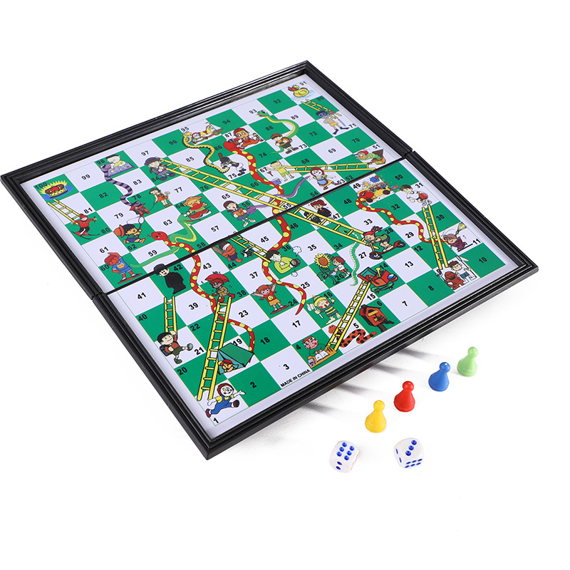 益智游戏亲子蛇棋休闲桌游玩具磁性折叠3D蛇梯棋便携式SNAKEGAME详情4