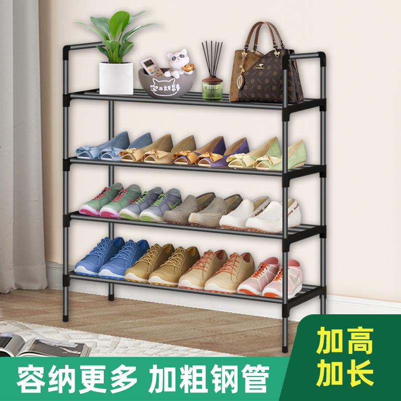 简易鞋架子一件起批多层折叠鞋柜经济型家用卧室金属黑架子鞋架详情2
