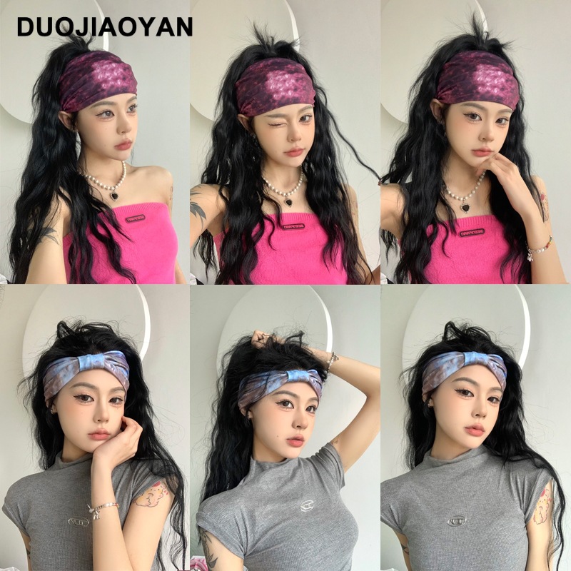The new sporty hair band, Paisley printed hair band, is a popular fashion wide-sided breathable sports yoga hair band for women pic 5
